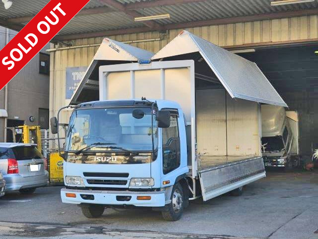 2002 Isuzu Forward aluminum wing 6200 body with lift-up PG and ETC 