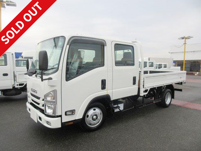 2017 Isuzu Elf Compact flatbed Double cab Standard long Full low floor Semi-medium size (5t limited) license