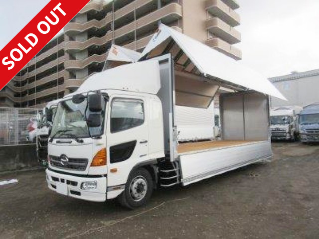 2017 Hino Ranger Heavy Duty Aluminum Wing 7300 Wide Rear Air Suspension with Air Deflection Plate, Backup Camera and ETC