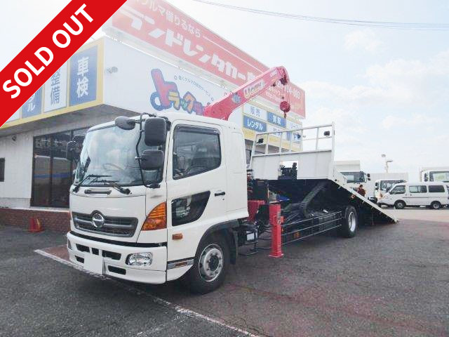 2017 Hino Ranger, extra-ton self-loader with crane, Furukawa Unic 4-tier, can carry 1 vehicle!