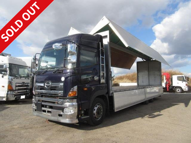 2010 Hino Profia large aluminum wing, high deck, 2 rear axles, 13t load capacity, rear air suspension, high roof, retarder