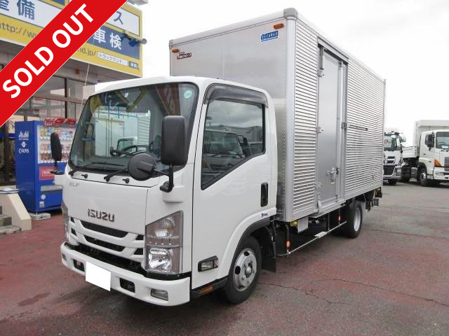 2017 Isuzu Elf 2t aluminum van, standard long, with flip-up PG and left side door!