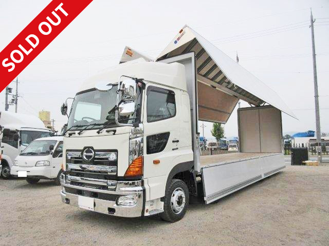 2016 Hino Profia Aluminum wing high roof 4-axle low floor Rear air suspension 380 horsepower Back-eye camera Bed included