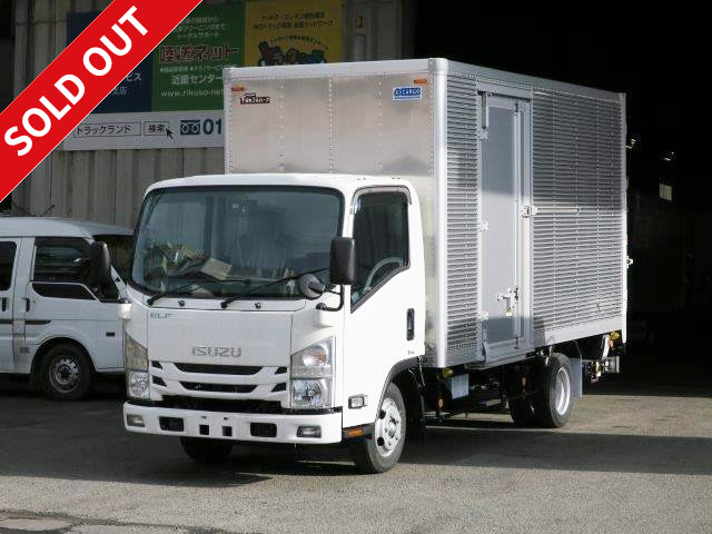 We are accepting leases and rentals for the 2016 Isuzu Elf small aluminum van, standard long, flip-up PG with left side door!