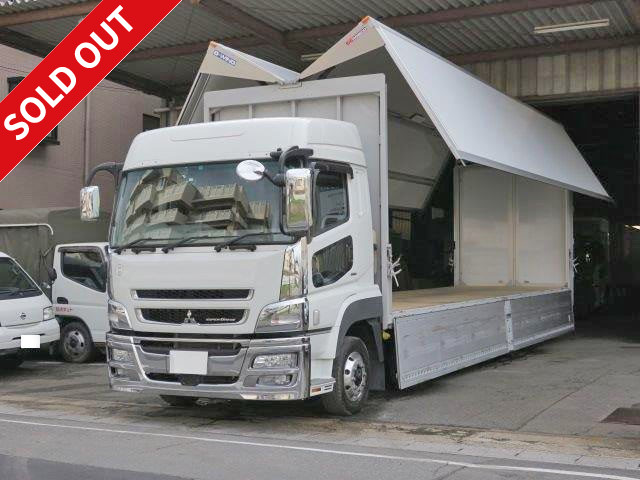 2016 Mitsubishi Fuso Super Great, finished aluminum wing, 4-axle low floor, maintenance inspection record book included {High roof custom!} Rear wheel air suspension