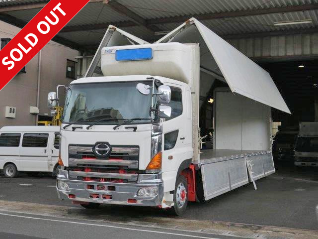 2006 Hino Profia, refrigerated wing, 4-axle low floor, all-wheel air suspension [Made by Mitsubishi Heavy Industries: -5 degree setting] with retarder