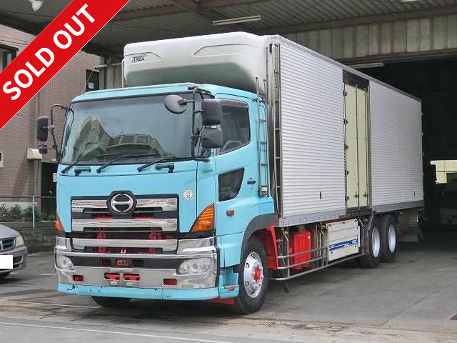 2004 Hino Profia high deck, 2 rear axles, refrigerated van, 4-row jolder (-30 degree setting/standby included), with left side