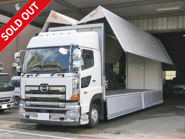 2016 Hino Profia, large aluminum wing, 4-axle low floor, rear air suspension, high roof, retarder {Maintenance inspection record book included}