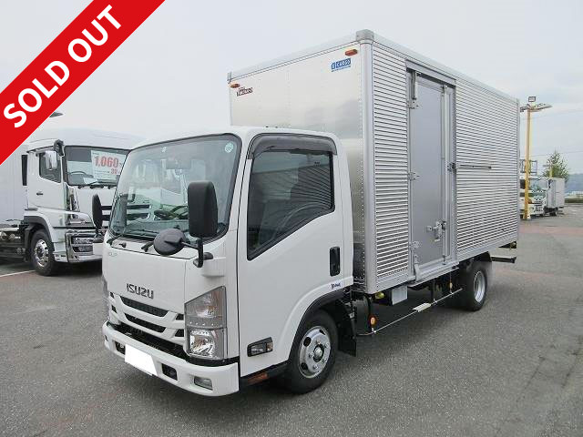 2017 Isuzu Elf 2t aluminum van, standard long, with left side door, low floor, with rear view camera and ETC