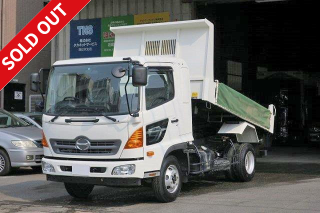 2016 Hino Ranger Medium-sized dump truck, manufactured by Kyokuto Kaihatsu, reinforced square bottom, one-way opening, manual cobo lane, ETC included