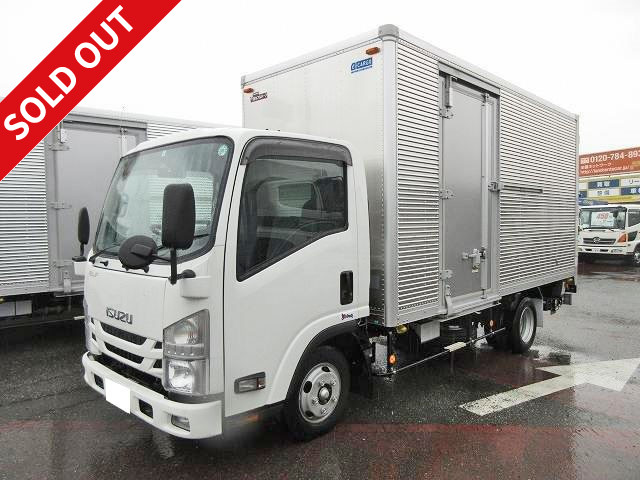 2017 Isuzu Elf 2t aluminum van, standard long, with flip-up PG and left side door!