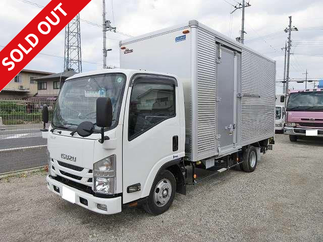 2017 Isuzu Elf 2t aluminum van, standard long, with flip-up PG and left side door!