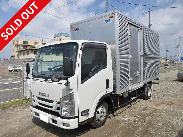 2017 Isuzu Elf 2t aluminum van, standard long, low floor, left side door, rear view camera, ETC