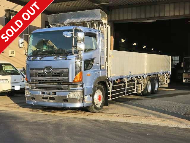 2010 Hino Profia High-floor rear 2-axle Flatbed 5-way open aluminum block 9600 body Loading capacity 14.1t! Rear wheel air suspension