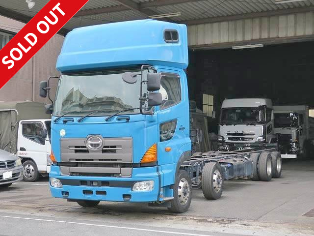 2011 Hino Profia, low-floor 4-axle, cab-equipped chassis, 2 differentials, rear air suspension, super high roof, retarder