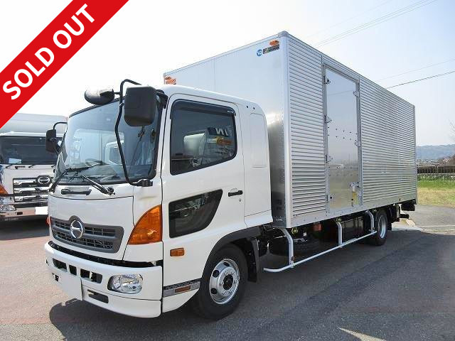 2016 Hino Ranger, medium-sized 4t aluminum van, 6300 wide, with combination gate, rear air suspension, 240 horsepower