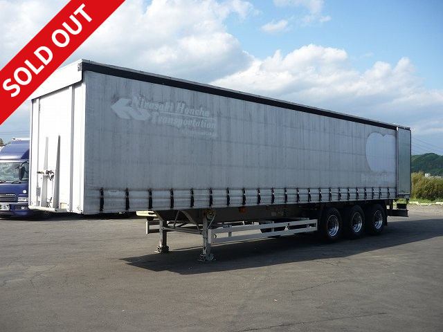 2010 Trex 3-axle high deck curtain semi-trailer with lift axle, 28.4t load capacity! 4-row jolder with aluminum wheels 