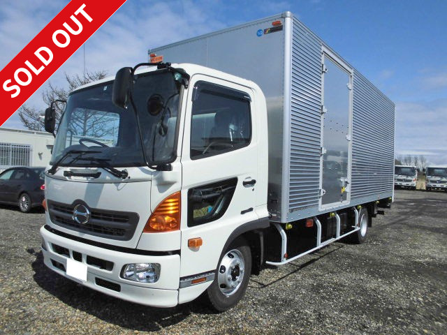 2017 Hino Ranger Medium Aluminum Van 6300 Wide <Combination Gate (PG)> Left side door ETC/Back-eye camera