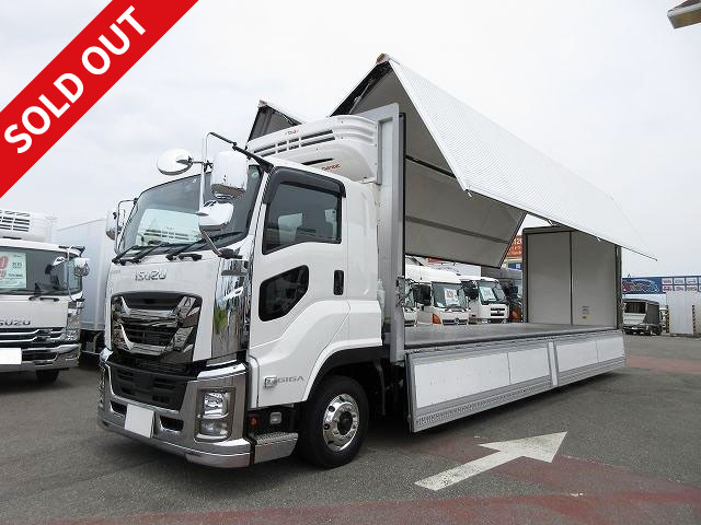 [Lease vehicle ready for immediate use] 2016 Isuzu Giga 4-axle low-floor large refrigerated wing [manufactured by Mitsubishi Heavy Industries, -30 degree setting] Loading capacity 13 tons!! Rear wheel air suspension and retarder with chrome plating!