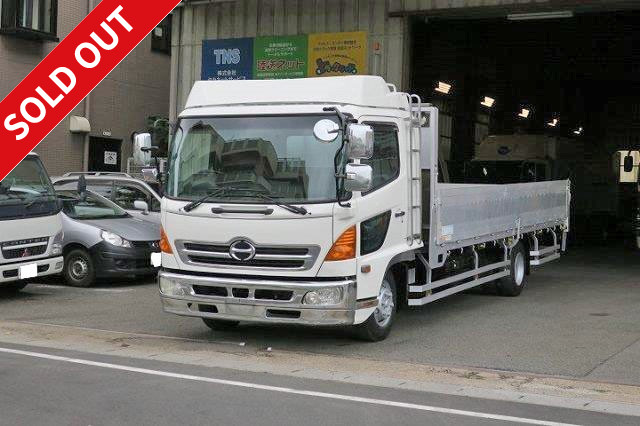 2007 Hino Ranger, medium-sized flatbed, 3-way open aluminum block, 6200 wide body, 240 horsepower, with ETC