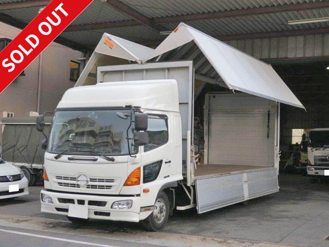 Now available for rental! 2012 Hino Ranger, medium-sized aluminum wing, 6200 wide, with combination gate, rear air suspension, high roof, 240 horsepower 