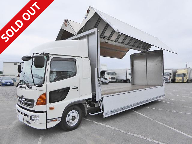 2016 Hino Ranger Medium-sized aluminum wing 6200 wide high roof with maintenance inspection record book 