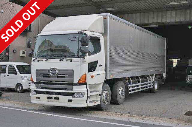 2012 Hino Profia large aluminum van, high floor, 2 front axles, 10m body length, rear air suspension, retarder 