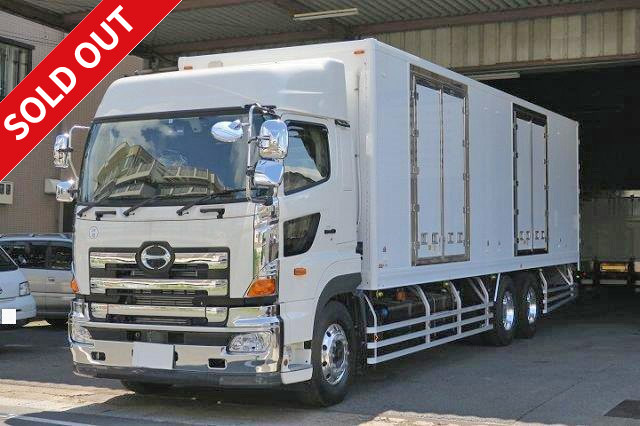 [Lease de Sugu Nori exclusive vehicle] 2017 model Hino Profia large refrigerated van, high floor, 2 rear axles, Thermo King -29 degrees, 2 sets of side doors, 4-row jolder, with standby