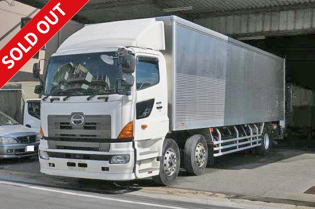 2012 Hino Profia large aluminum van, high floor, 2 front axles, 10m body length, rear air suspension, retarder, 2-stage lashing rail