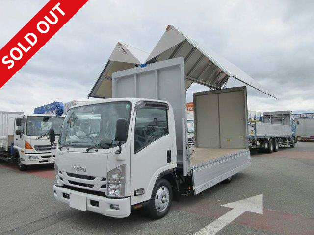 2017 Isuzu Elf small aluminum wing, low floor, 2t wide long, with rear view camera and ETC