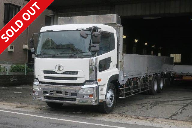 2006 Nissan UD Trucks Quon, large flatbed, high floor, 2 rear axles, aluminum block, 3-way opening, retarder, rear air suspension 