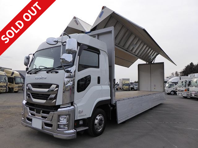 2016 Isuzu Giga, large aluminum wing, 4-axle low floor, high roof, rear air suspension, retarder, chrome finish [anti-snow agent specification vehicle]