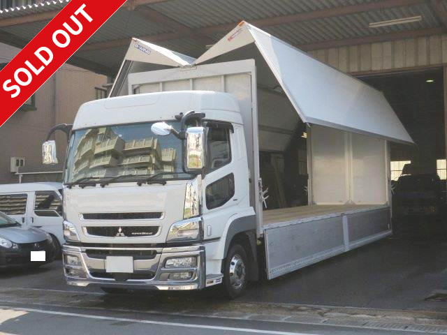 2016 Mitsubishi Fuso Super Great, finished aluminum wing, high roof, custom, 4-axle low floor, rear air suspension, maintenance and inspection record book included