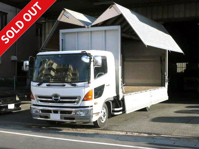 2007 Hino Ranger Medium-sized aluminum wing wide combination gate with rear-view camera and ETC