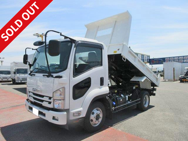 2017 Isuzu Forward medium-sized dump truck, made by Shinmaywa, reinforced square bottom, one-way opening, manual cobo lane. Rental also available!