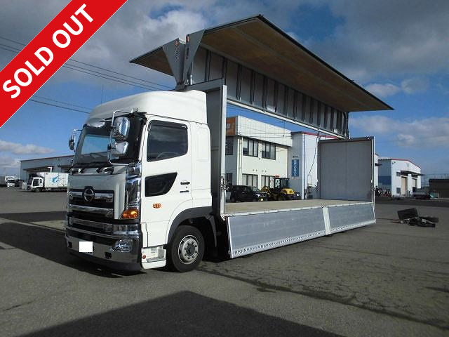 2016 Hino Profia, large aluminum wing, 4-axle low floor, with storage PG, high roof, rear air suspension, with back-up camera and ETC