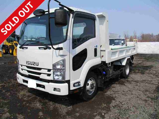 Now available for rental! 2017 Isuzu Forward medium-sized dump truck, made by Shinmaywa, reinforced square bottom, one-way opening, manual cobo lane, ETC included, dealer inspection record book included