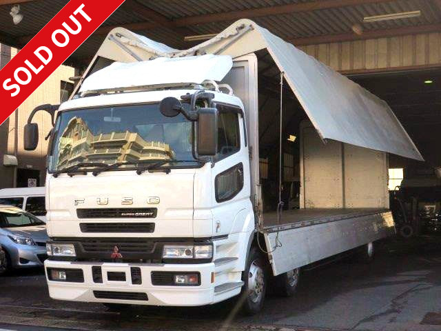 2006 Mitsubishi Fuso Super Great, large convertible top wing, high floor, two front axles, 10m body, with air guide plate, approximately 540,000km on the clock!