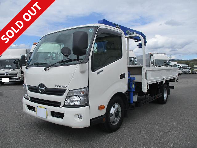 Lease up! 2017 Hino Dutro with crane, wide and long, 3t load capacity, Tadano 4-stage, hook-in 2.63t lifting, radio control included 