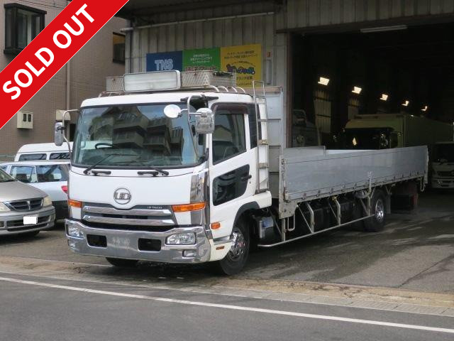 2013 Nissan UD Condor, medium-sized flatbed, 3-way opening, aluminum block, 7200 wide, with ETC