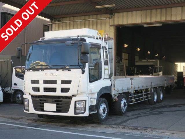 2012 Isuzu Giga Large flatbed 4-axle low floor Aluminum block 7-way opening Approximately 593,000 km driven! Load capacity 13.6t Rear wheel air suspension Retarder ETC included