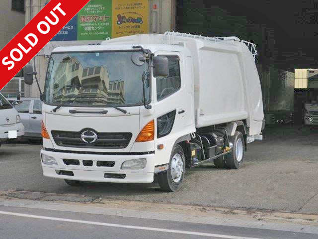 2006 Hino Ranger Medium-sized packer truck, made by Shinmaywa, press type, capacity 8.2m3, with rear-view camera and ETC