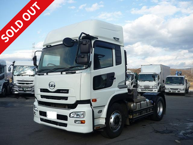 2012 Nissan UD Quon Large tractor head 5th wheel load 11.5t Rear air suspension High roof 450 horsepower <Vehicle inspection included!> <Approximately 292,000 km>