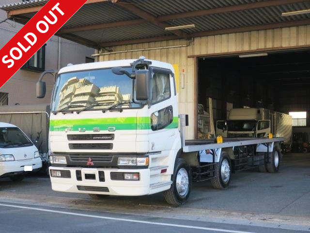 2005 Mitsubishi Fuso Super Great Large container truck, can carry 2 JR containers, high floor, rear air suspension, 13.8t load capacity!