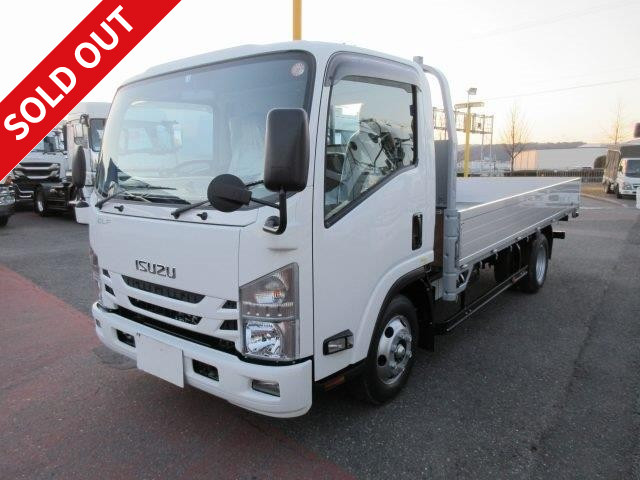 [Lease de Sugu Nori Special Vehicle] 2018 Isuzu Elf Small Flatbed Body Aluminum Block Low Floor Wide Long Load Capacity 3t Aori Aluminum