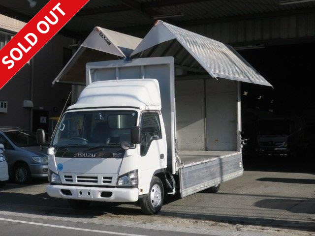 2004 Isuzu Elf, small aluminum wing, 3t wide long, high floor, stainless steel floor, approx. 260,000km