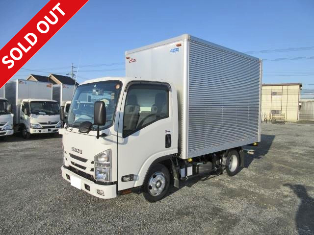 2018 Isuzu Elf small aluminum van, standard 10-foot short, fully low-floor, 2-ton load capacity, 5-ton capacity only for medium-sized vehicles! Available for rental!