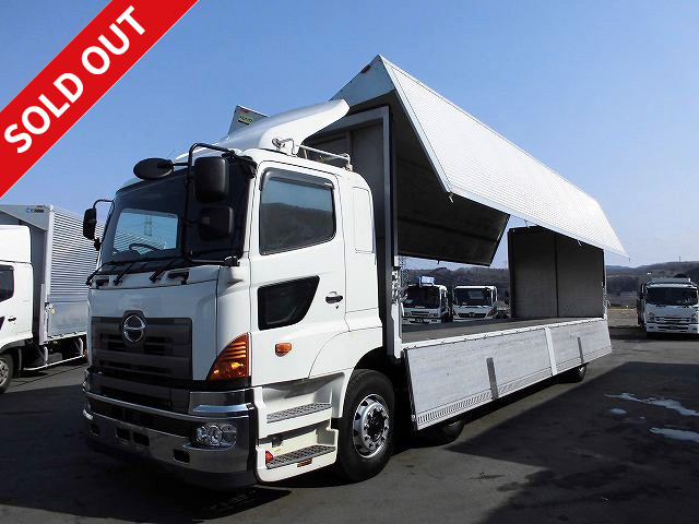 2011 Hino Profia, large aluminum wing, high-floor front twin-axle bed, rear air suspension, ETC, 9 pairs of internal hooks 