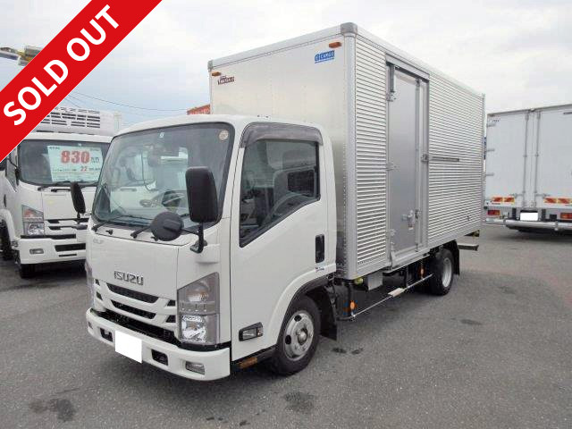 2018 Isuzu Elf small aluminum van, standard long, low floor, left side door, 2 ton loading capacity, ETC, backup camera, 5 ton limited license available!