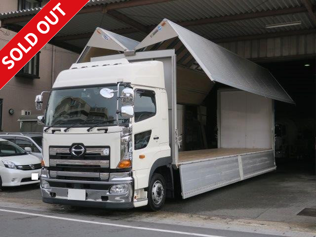 2017 Hino Profia Large aluminum wing High roof Low floor 4 axle Rear wheel air suspension ETC / Back eye camera 